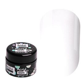 Акрил-гель (полигель) для наращивания Kira Nails Acryl Gel White, 5 г, Цвет Kira Nails Acrygel: White, Объем (мл): 5 мл