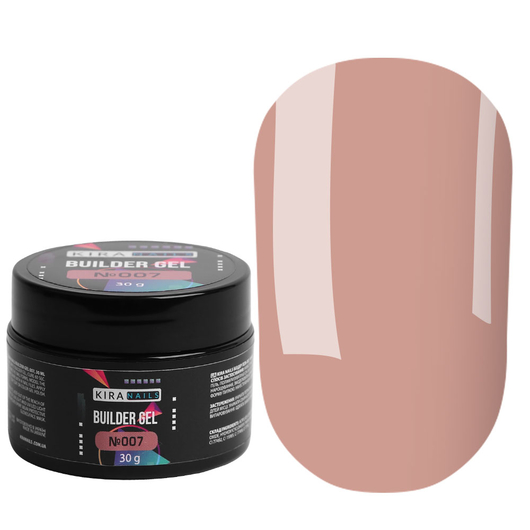 Kira Nails Builder Gel 007, 30 g, Color Kira Nails Builder Gel: 007, Weight (g): 30 g