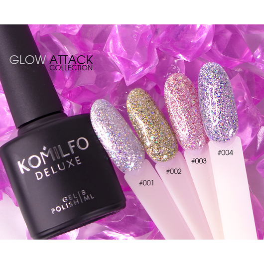 Гель-лак Komilfo Glow Attack №003, 8 мл, Об'єм (мл): 8 мл, Колір Komilfo Glow Attack: №003, зображення 3