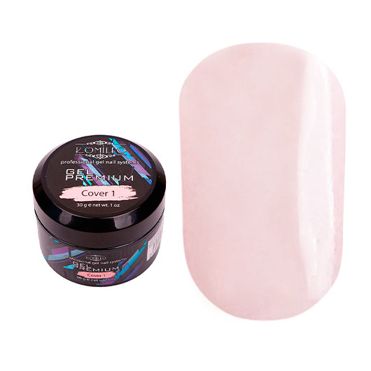 Гель для нарощування Komilfo Gel Premium Cover 1, 30 г, Колір Komilfo Gel Premium: Cover 1, Об'єм (мл): 30 мл