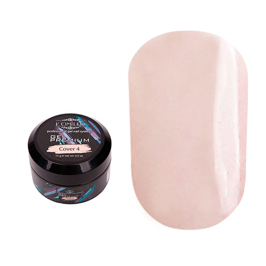 Гель для нарощування Komilfo Gel Premium Cover 4, 15 г, Колір Komilfo Gel Premium: Cover 4, Об'єм (мл): 15 мл